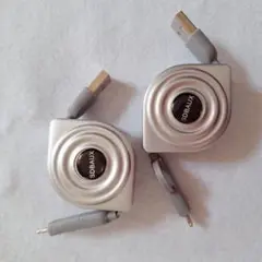 【2本セット/1M】SDBAUX 巻き取りUSB-C ケーブル 60W 3A