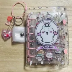 A7 シール帳完成品 ピンク バインダー チャーム付き セット ラスト1点