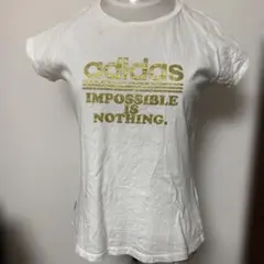 adidas グリッター Tシャツ 半袖 ホワイト