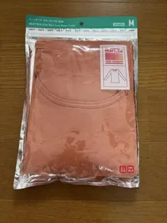 【新品】ユニクロ ヒートテック クルーネックT（長袖）レディース M オレンジ