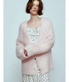 【FRAY I.D】ダブルフェイスシャギーカーディガン