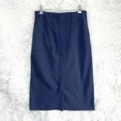 エスプリミュール 美シルエット L/11号 タイトスカート 濃紺 ポケット付