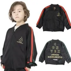 CONVEX 長袖 ジャージ 黒 ブラック 刺繍 160