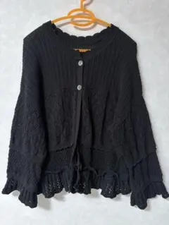 tumugu ブラック ニットカーディガンのサムネイル