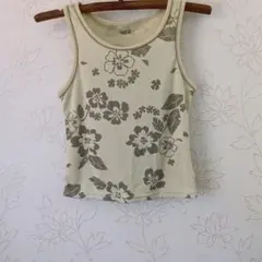 IGNIO 花柄タンクトップ Mサイズ クリーム色のサムネイル