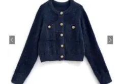 GRL ラメフェザーカーディガン kz618