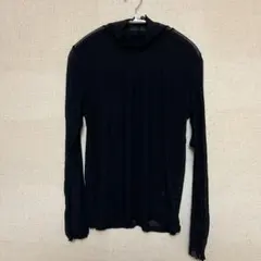 GU ブラック 長袖 シアーシャツ L