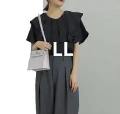 しまむら　田中里奈　mysa closet ラッフルブラウス　ブラック　LL