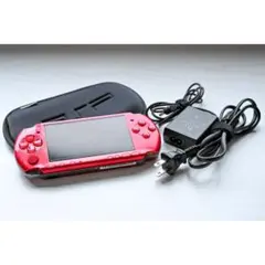 SONY PSP-3000 レッド 本体 + 充電器 + ケースのサムネイル