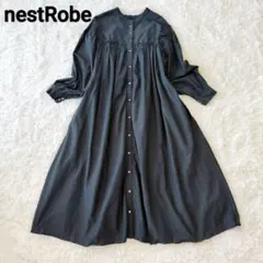 nest robe リネン フリルカラー ヨーク ワンピース サンプル品 - メルカリ