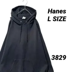 Hanes 無地 パーカー ブラック L プルオーバー