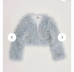 treat ürself Fluffy fur jacket Blue