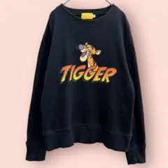 Disney 東京ディズニーリゾート ティガー 裏毛トレーナー 黒 ブラック S