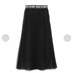 MARY QUANT ロゴテープチュールプリーツ スカート 洗える