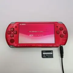 PSP3000 本体 　レッド赤　現状品　メモリースティック付き