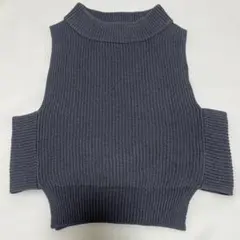 IENA ハイネック ノースリーブ　グレー　ニットのサムネイル
