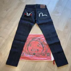 新 恵美寿神頭 エヴィス エビス LOT 5504 くまモン＆カモメ刺繍 デニム 新 恵美寿神頭 エヴィス エビス LOT 5504 くまモン＆カモメ刺繍