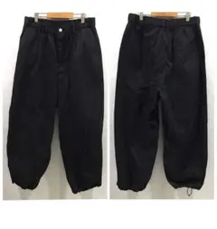 US古着 ワイド サルエルパンツ ビッグシルエット 黒 XL程