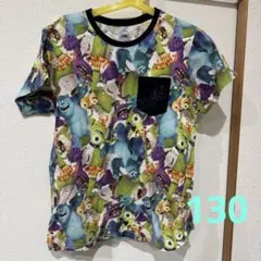 エックスガール×モンスターズインク　総柄　キッズ　半袖Tシャツ　130のサムネイル