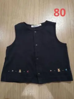 ファミリア　ベスト　80cm　ネイビー