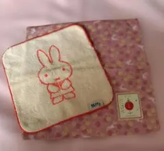 Miffy ミニタオル ハンカチ　と　うさぎ柄の小風呂敷