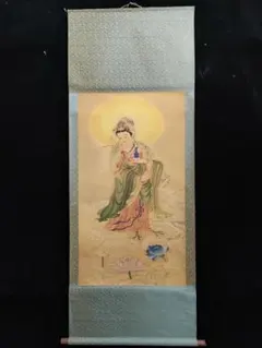 美品 掛け軸 狩野芳崖筆「悲母観音」重要文化財 限定品 印刷 仏教美術