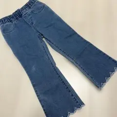 H&M デニムブルー フレアパンツ 105サイズ
