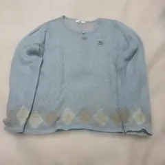 DOG DEPT 綺麗なライトブルーダイヤモンド柄セーター L❣️