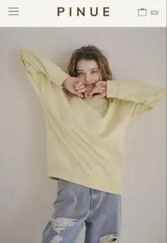 pinue スウェットトップス（BUTTER） カットオフスウェット（GRAY） - PINUE