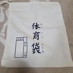 新品 体操着袋 名前記入欄付き ホワイト