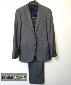 COMME CA ISM グレー ストライプ ビジネススーツ M セットアップ