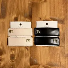 ヘアクリップ　ヘアピン　ミニバレッタ　4個セット　mロゴ　【バラ売り不可です】