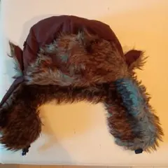 ブラウン フライトキャップ 耳当て付き