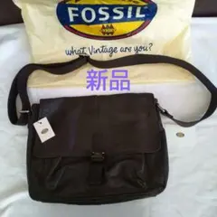 最終値下げ！新品タグ付き フォッシルFOSSIL レザーショルダーバッグ メンズ