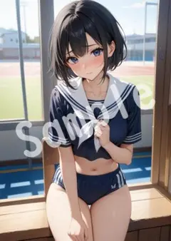 JK グラビア アニメファンアート A4 ポスター イラスト ★00089335