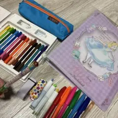 Disneyキャラ文房具セット&クーピー,ホチキス,消しゴムなど