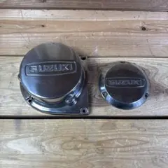 【希少当時物】スズキ純正　gt380 初期　ポイント　ダイナモカバー バフ掛け済