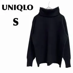 UNIQLO/ユニクロ【S】ニット/セーター タートルネック ブラック 長袖