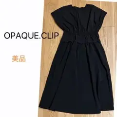 OPAQUE.CLIP シャカシャカ　黒ワンピース