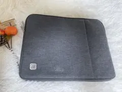 タブレット用グレー布製ケース　トラベルポーチ　iPad 第6世代対応