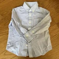 UNIQLO 水色 ボタンダウン 長袖シャツ