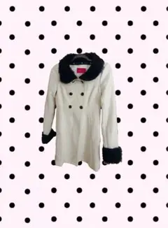 Pinky Girls アイボリー ブラック ファーコート 平成 姫ギャル