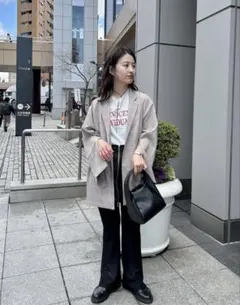 【Kastane】チェックジャケット グレー