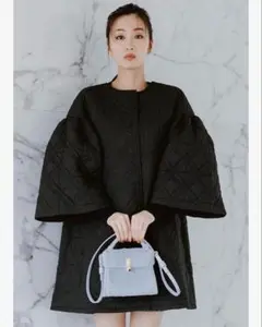 2022年/大人気モデル ＊CELFORD キルティングショートコート ブラック 撥水加工】ファー襟付きキルティングショートコート(コート)｜OUTER