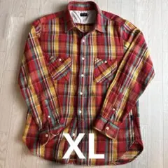 BACK NUMBER チェック柄 長袖シャツ XL