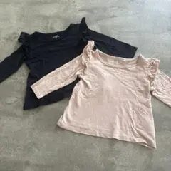 ELFIN DOLL❤︎フリル付き長袖Tシャツ 80 2枚セット