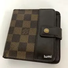 LOUIS VUITTON ルイヴィトン ダミエ コンパクトジップ 二つ折り財布