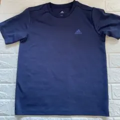 アディダス　160 Tシャツ　ネイビー　ポリエステル