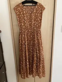 a.v.v 花柄 半袖 ロングワンピース K2EGG-23079