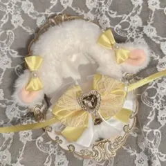 ぬい服 着ぐるみ にじぱぺっと ちびぐるみ 10cm ひつじ耳 黄色